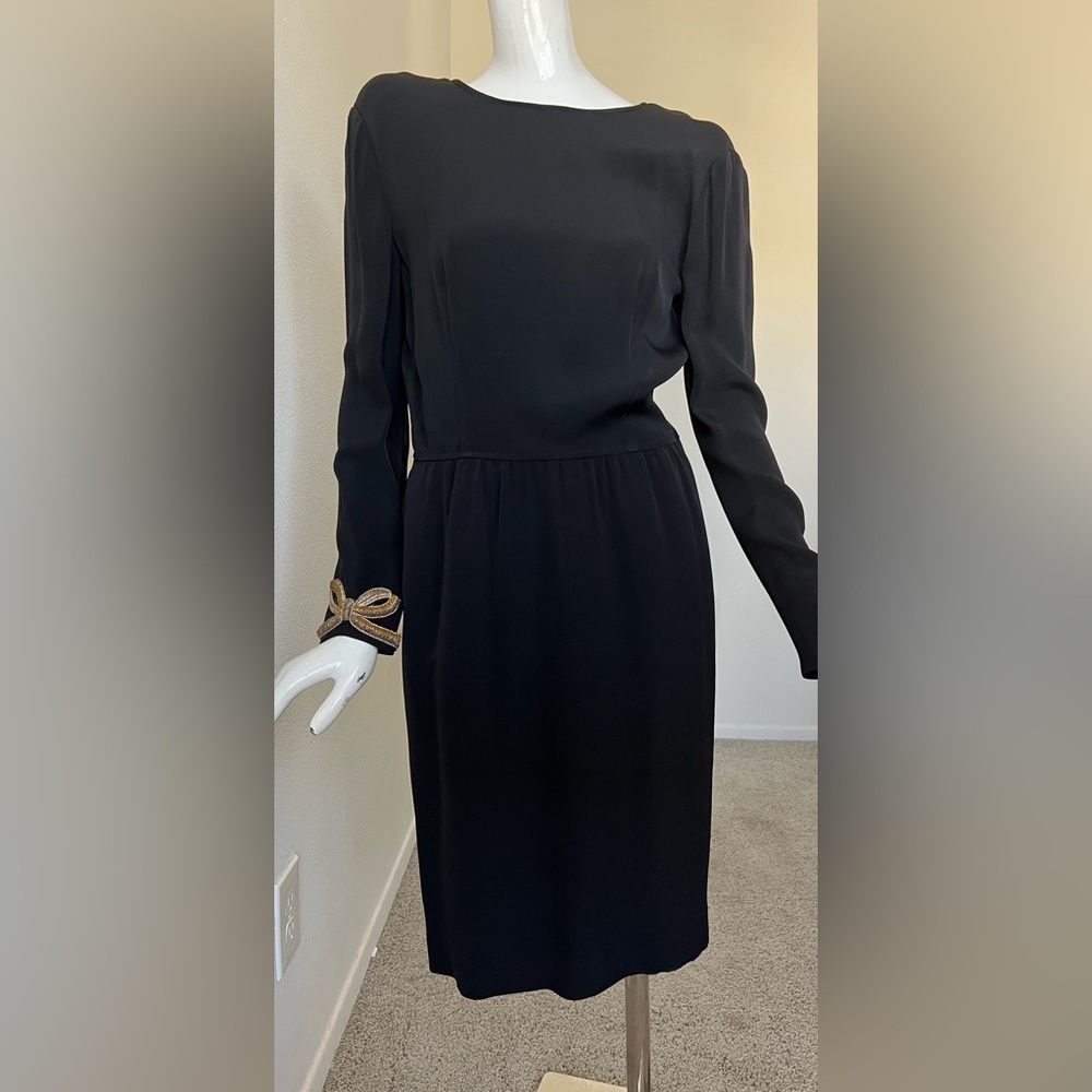 Stunning Black Vintage Albert Nipon luxury dress- BEAUTIFUL